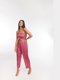 Gatsby Collection - Pink Geo Zoe Top with Pant