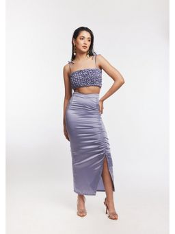 Gatsby Collection - Lavender Fosette Smocked Top with Skirt