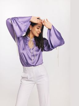 Gatsby Collection - Purple Justine Peasant Top