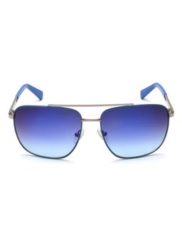 Guess - Men UV Protected Full Rim Blue Lens Square Sunglasses (61)