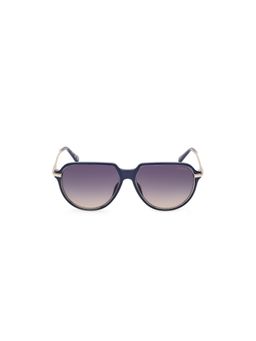 Guess - Men UV Protected Full Rim Grey Lens Pilot Sunglasses (56)
