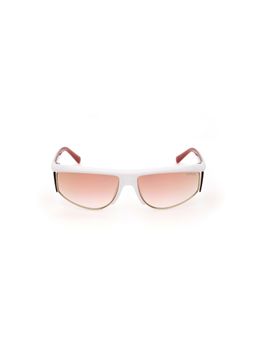 Guess - Men UV Protected Half Rim Pink Lens Rectangle Sunglasses (62)