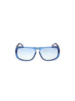 Guess - Men UV Protected Full Rim Blue Lens Rectangle Sunglasses (62)