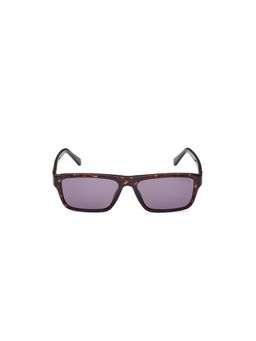 Guess - Men UV Protected Full Rim Purple Lens Rectangle Sunglasses (55)