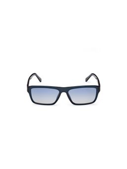 Guess - Men UV Protected Full Rim Blue Lens Rectangle Sunglasses (55)