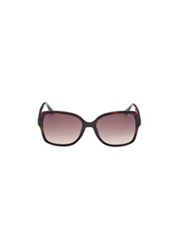 Guess - Women UV Protected Full Rim Brown Lens Square Sunglasses (55)