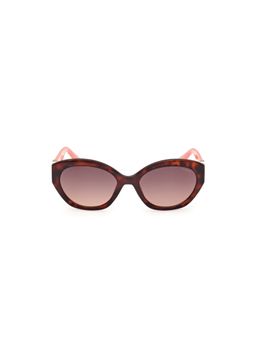 Guess - Women UV Protected Full Rim Brown Lens Oval Sunglasses (56)