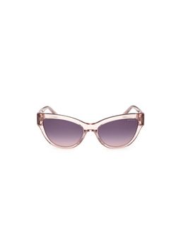 Guess - Women UV Protected Full Rim Grey Lens Cat Eye Sunglasses (56)