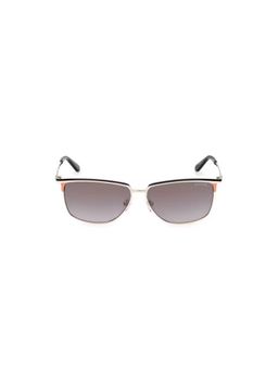 Guess - Women UV Protected Full Rim Grey Lens Square Sunglasses (56)