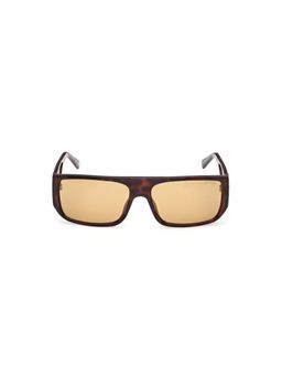 Guess - Unisex UV Protected Full Rim Brown Lens Rectangle Sunglasses (60)
