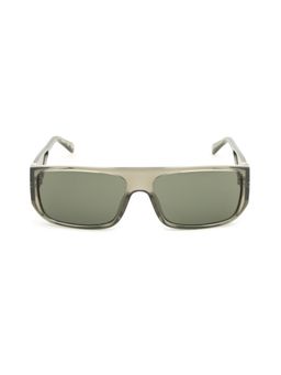 Guess - Unisex UV Protected Full Rim Green Lens Rectangle Sunglasses (60)