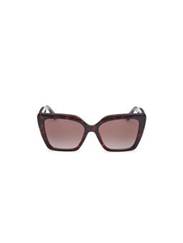 Guess - Women UV Protected Full Rim Brown Lens Square Sunglasses (55)