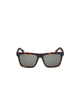 Guess - Men UV Protected Full Rim Green Lens Square Sunglasses (55)