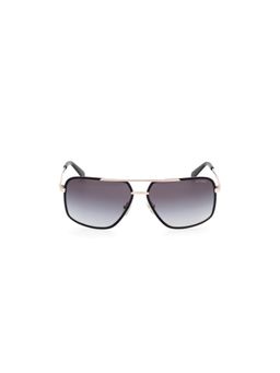 Guess - Men UV Protected Full Rim Grey Lens Irregular Sunglasses (60)
