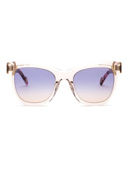 Guess - Women UV Protected Full Rim Purple Lens Square Sunglasses (52)