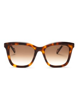 Guess - Women UV Protected Full Rim Brown Lens Square Sunglasses (52)