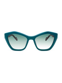Guess - Women UV Protected Full Rim Green Lens Cat Eye Sunglasses (54)