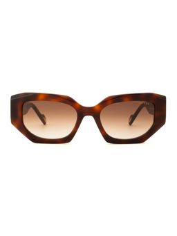Guess - Women UV Protected Full Rim Brown Lens Rectangle Sunglasses (52)