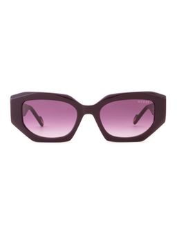 Guess - Women UV Protected Full Rim Pink Lens Rectangle Sunglasses (52)