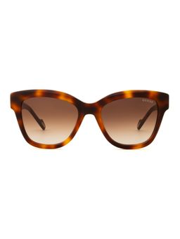 Guess - Women UV Protected Full Rim Brown Lens Butterfly Sunglasses (53)