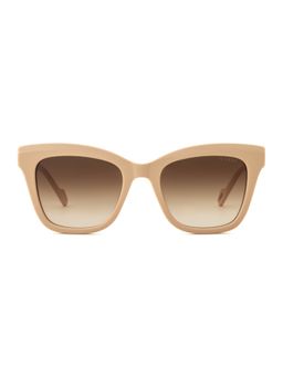 Guess - Women UV Protected Full Rim Brown Lens Square Sunglasses (52)