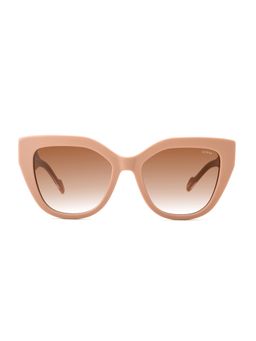 Guess - Women UV Protected Full Rim Beige Lens Butterfly Sunglasses (53)