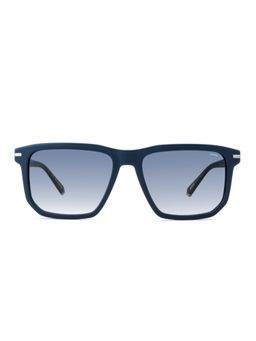 Guess - Men UV Protected Full Rim Blue Lens Square Sunglasses (56)