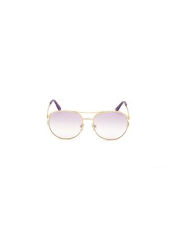 Guess - Women UV Protected Full Rim Purple Lens Pilot Sunglasses (59)