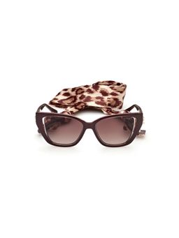 Guess - Women UV Protected Full Rim Brown Lens Cat Eye Sunglasses (54)
