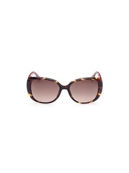 Guess - Women UV Protected Full Rim Brown Lens Square Sunglasses (56)