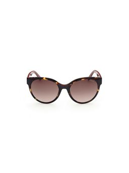 Guess - Women UV Protected Full Rim Brown Lens Oval Sunglasses (55)