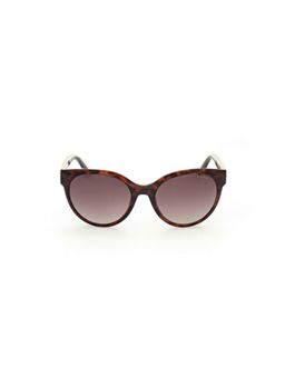 Guess - Women UV Protected Full Rim Brown Lens Oval Sunglasses (55)