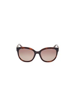 Guess - Women UV Protected Full Rim Brown Lens Oval Sunglasses (53)