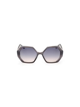 Guess - Women UV Protected Full Rim Grey Lens Irregular Sunglasses (54)