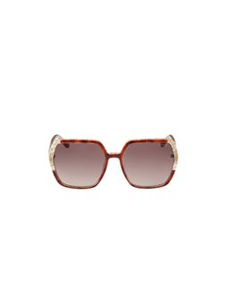 Guess - Women UV Protected Full Rim Brown Lens Square Sunglasses (56)