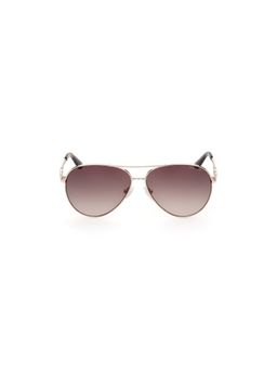 Guess - Women UV Protected Full Rim Brown Lens Butterfly Sunglasses (58)