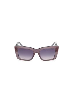Guess - Women UV Protected Full Rim Grey Lens Rectangle Sunglasses (55)
