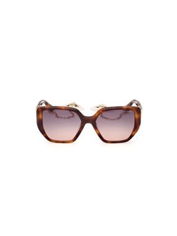 Guess - Women UV Protected Full Rim Grey Lens Square Sunglasses (55)