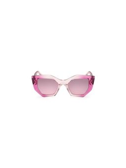 Guess - Women UV Protected Full Rim Pink Lens Irregular Sunglasses (50)