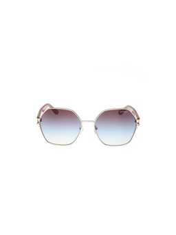 Guess - Women UV Protected Full Rim Blue Lens Irregular Sunglasses (59)