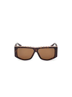 Guess - Women UV Protected Full Rim Brown Lens Irregular Sunglasses (58)