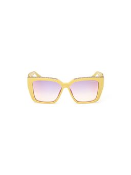 Guess - Women UV Protected Full Rim Blue Lens Square Sunglasses (55)