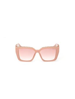 Guess - Women UV Protected Full Rim Pink Lens Square Sunglasses (55)