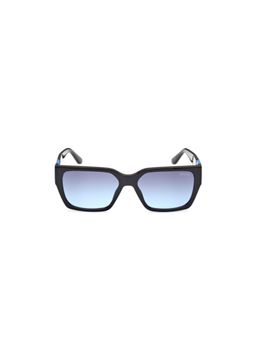 Guess - Women UV Protected Full Rim Blue Lens Square Sunglasses (55)