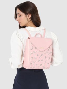 Caprese - Womens Merida Large Pink Printed Backpack