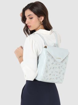 Caprese - Womens Merida Large Sky Blue Printed Backpack