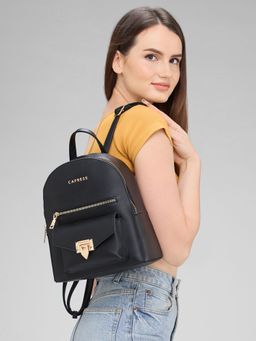 Caprese - Womens Rabina Fashion Medium Black Solid Backpack