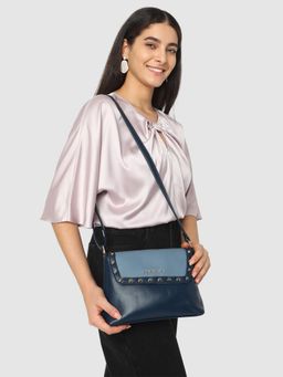 Caprese - Womens Shelby Navy Blue Medium Solid Sling Bag