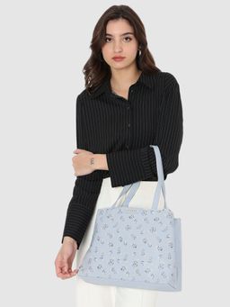 Caprese - Womens Merida Large Sky Blue Printed Handbag