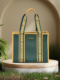 Caprese - Womens Trinity Medium Dark Green Solid Office Handbag